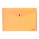 Папка-конверт на кнопке А4, 180 мкм, ErichKrause "Matt Pastel Bloom", тиснение "песок", непрозрачная, микс - Фото 3