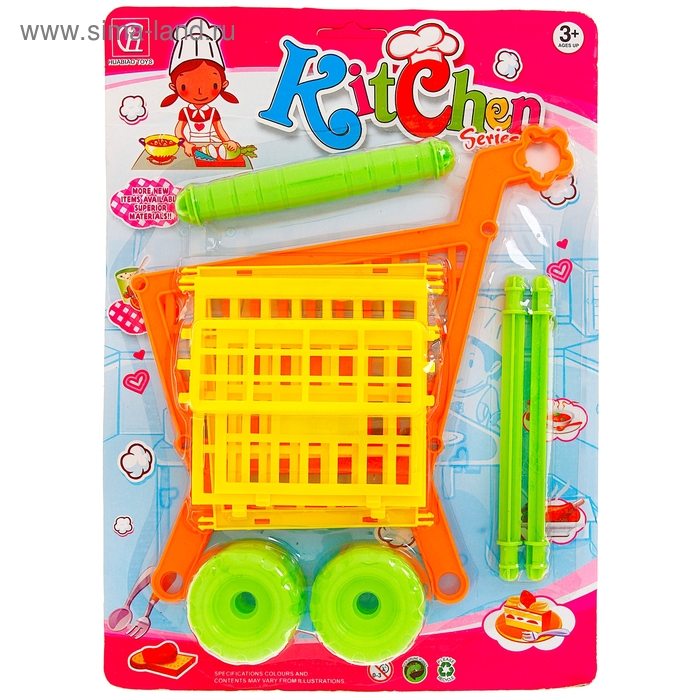 Игрушечный игровой набор «Тележка», 18 предметов - Фото 1