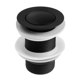 Донный клапан ZEIN, 1 1/4', маленькая кнопка, для раковины, черный