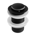 Донный клапан ZEIN engr, маленькая кнопка, нержавеющая сталь, черный - Фото 2