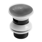 Донный клапан ZEIN, 1 1/4", маленькая кнопка, с переливом, для раковины, черный - Фото 3