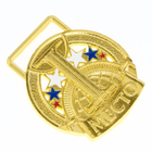 Медаль призовая 193, d= 3.5 см. 1 место. Цвет золото. Без ленты - Фото 2