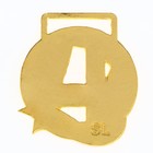 Медаль призовая 194 диам 3.5 см. 1 место, триколор. Цвет зол. Без ленты - Фото 4