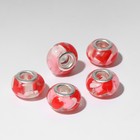 Шарм бусина «Конфетти» сердечки, цветная - Фото 1