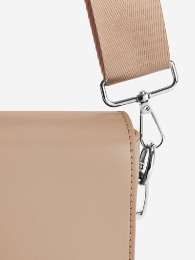 Ручка для сумки, стропа, с карабинами, 139±3×3.8 см, бежевая