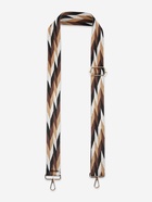 Ручка для сумки «Орнамент косичка», стропа, с карабинами, 139±3×3.8 см, бежевая, белая, чёрная - Фото 1