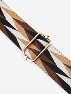 Ручка для сумки «Орнамент косичка», стропа, с карабинами, 139±3×3.8 см, бежевая, белая, чёрная - Фото 3