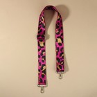 Ручка для сумки «Орнамент леопард», стропа, с карабинами, 139 ± 3 × 3,8 см, цвет ярко-розовый - фото 8514958