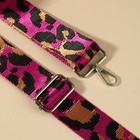 Ручка для сумки «Орнамент леопард», стропа, с карабинами, 139 ± 3 × 3,8 см, цвет ярко-розовый - фото 8514959