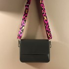 Ручка для сумки «Орнамент леопард», стропа, с карабинами, 139 ± 3 × 3,8 см, цвет ярко-розовый - фото 8514960