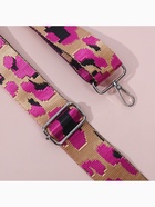 Ручка для сумки «Розовый леопард», стропа, с карабинами, 139±3×3.8 см, ярко-розовая - Фото 4