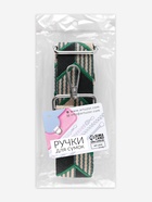 Ручка для сумки «Стрелки», стропа, с карабинами, 139±3×3.8 см, зелёная, чёрная 9898358 - фото 319877235