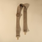 Ручка для сумки «Гусиная лапка», стропа, с карабинами, 139 ± 3 × 3,8 см, цвет бежевый/коричневый - фото 8523130