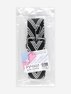 Ручка для сумки «Стрелки тройные», с карабинами, 139±3×3.8 см, чёрная, белая - Фото 7