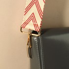 Ручка для сумки «Стрелки тройные», с карабинами, 139 ± 3 × 3,8 см, цвет белый/красный - фото 8523155