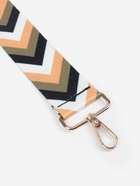 Ручка для сумки «Стрелки», стропа, с карабинами, 139±3×3.8 см, бежевая, белая, чёрная - Фото 5