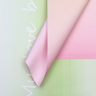 Пленка для цветов матовая, розовый - травяной, «Переход», 58×58 см - Фото 1