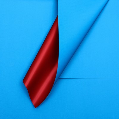 Пленка для цветов матовая, синий - красный, 56×57 см