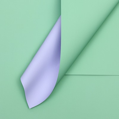 Пленка для цветов матовая, зелёный - голубой, 56×57 см