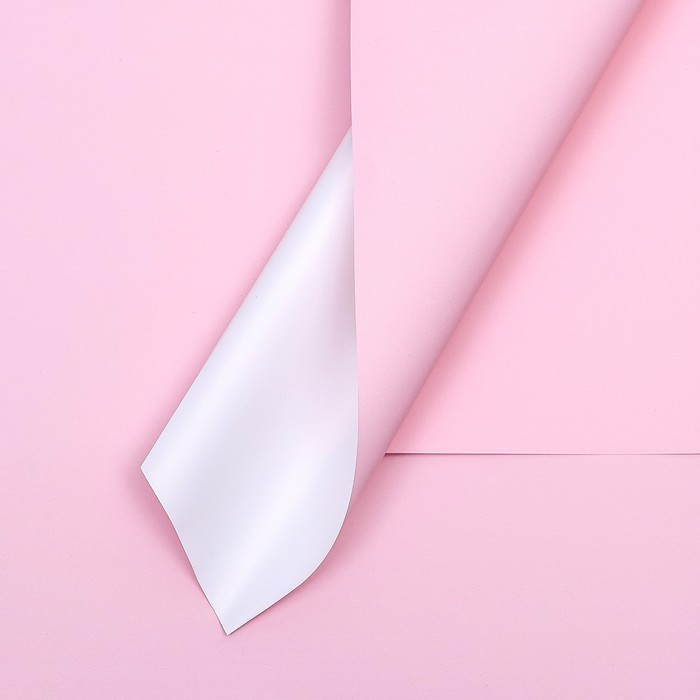 Пленка для цветов матовая, розовый, 56×57 см - Фото 1