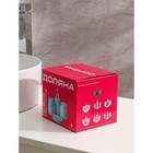 УЦЕНКА Набор аксессуаров для ванной комнаты Доляна «Течение», 4 предмета (дозатор 350 мл, мыльница, два стакана 300 мл), цвет белый 10253724