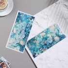 Конверт для денег "С Днём Рождения!" голубые цветы, 8х16,3 см (комплект 5 шт) - фото 23493885