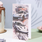 Открытка-евро "С Днём Рождения!" автомобили (комплект 5 шт) - фото 23493943