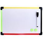 Доска магнитно-маркерная с магнитами и маркером «Цветная» 1×30×20 см, МИКС - Фото 5