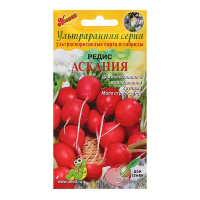 Семена Редис «Аскания», 130 шт., «Дом семян»