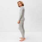 Термобелье для мальчика (лонгслив, легинсы), цвет серый меланж, рост 122 см - фото 24482642