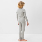 Термобелье для мальчика (лонгслив, легинсы), цвет серый меланж, рост 128 см - фото 24482646