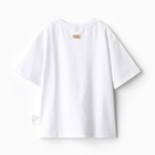 Футболка детская MINAKU:Basic line kids, белая, рост 110 см - Фото 11