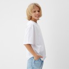 Футболка детская MINAKU:Basic line kids цвет белый, рост 134 см - Фото 3