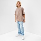 Футболка детская MINAKU:Basic line kids цвет бежевый, рост 146 см - Фото 2
