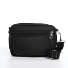 Сумка мужская через плечо, Sacvoyage на молнии, 3 наружных кармана, 20×8×13 см, чёрная - Фото 3