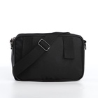 Сумка мужская через плечо, Sacvoyage на молнии, 3 наружных кармана, 20×8×13 см, чёрная - Фото 6