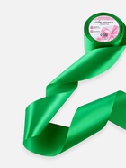 Лента атласная, 75 мм, 23±1 м, зелёная №19 - Фото 2