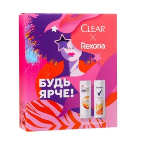 Подарочный набор Clear + Rexona, женский, шампунь, 200 мл + гель для душа, 200 мл 10126476