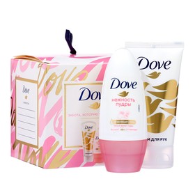 Подарочный набор Dove: крем для рук, 50 мл + роликовый дезодорант, 50 мл