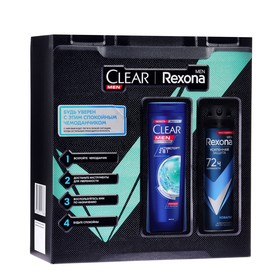 Подарочный набор Rexona Men: дезодорант-аэрозоль, 150 мл + шампунь, 200 мл