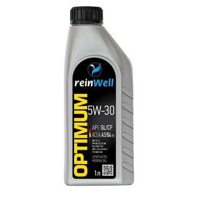 Масло моторное ReinWell 5W-30 А3/В4, HC-синтетическое, 1 л
