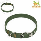 Ошейник брезентовый однослойный, 52×2 см, хаки - Фото 2