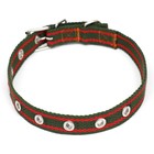 Ошейник брезентовый безразмерный однослойный, 52 х 2 см, хаки/красный - Фото 2