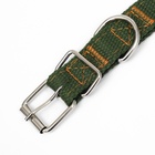 Ошейник брезентовый с подкладом, 52×2 см, тёмно-зелёный - Фото 6