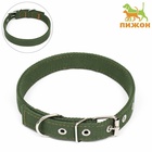 Ошейник брезентовый двухслойный, 59.5×2.5 см, хаки - Фото 2