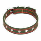 Ошейник брезентовый безразмерный двухслойный, 58×2.5 см, хаки/красный - Фото 3