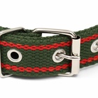 Ошейник брезентовый безразмерный двухслойный, 58×2.5 см, хаки/красный - Фото 4