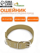 Ошейник брезентовый двухслойный, 84×4.5 см, песочный - Фото 1