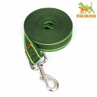 Брезентовый поводок, 2.7 м × 2.5 см, цвет хаки - Фото 1