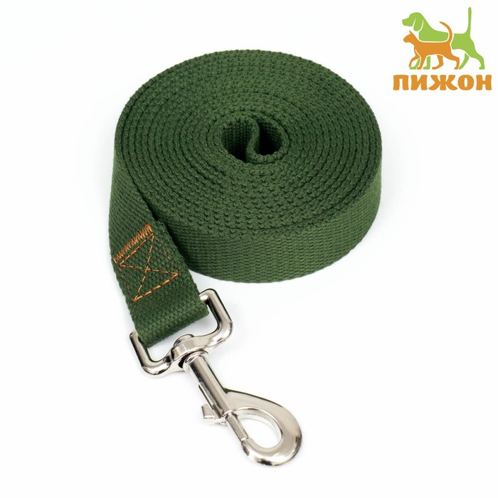 Поводок брезентовый, 3 м × 2.5 см, хаки - Фото 1